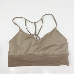 Alo Tan Strappy Bra Medium